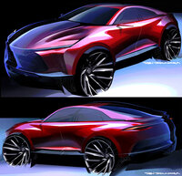 比較的初期のものと思われる「クラウン エステート」のデザインスケッチ。　
	ほった「……なんか、『クロスオーバー』以上にクーペSUVっぽいデザインですけど、まさかこの頃から『エステート』って名乗るつもりだったんですかね？　さすがにイメージが違いすぎるんですけど」　　