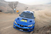 5位でフィニッシュした、アトキンソン。「インプレッサWRC2007」の初入賞となった。 　 