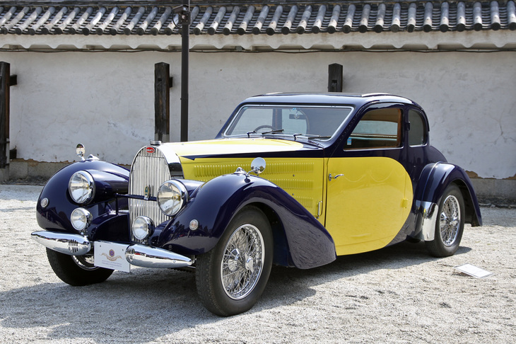 1937年「ブガッティT57ヴァントー」。古くから日本に生息する、有名な個体である。