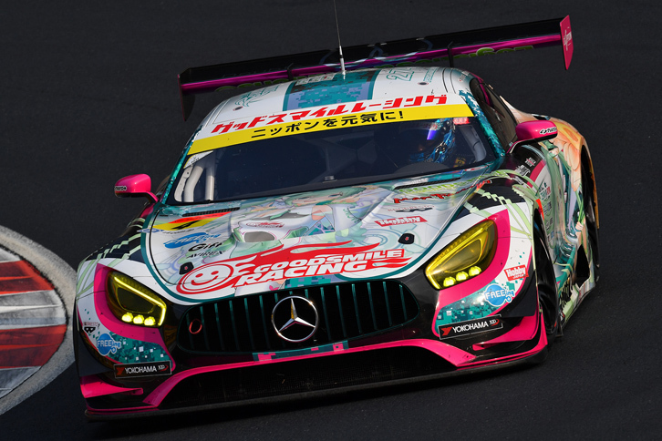 2番手スタートから逆転でGT300クラスを制したNo.4 グッドスマイル 初音ミク AMG（谷口信輝／片岡龍也）。