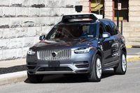 Uberの自動運転実験車両。