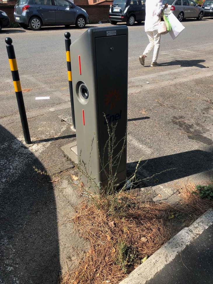 シエナ駅前にて。2018年撮影。
