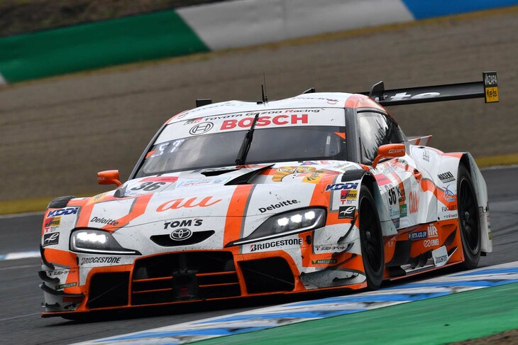 坪井 翔／宮田莉朋組のNo.36 au TOM'S GR Supraは最終戦で勝利し、2023年シーズンのGT500クラスチャンピオンとなった。（写真提供 GTA）