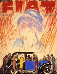 1930年の海外市場向けの広告。フィアットは当初から海外志向が強く、創業の数年後には、早くもアメリカへの輸出を開始している。