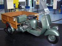 アルマンドさんが最初に乗っていたのと、ほぼ同型の「アペ」（ピアッジョ博物館蔵）。