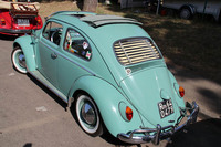 かつて日本で「かつお節」と呼ばれたバンパーのオーバーライダーや、リアウィンドウに取り付けられたブラインド式サンシェードなど、1960年代ムード満点である。