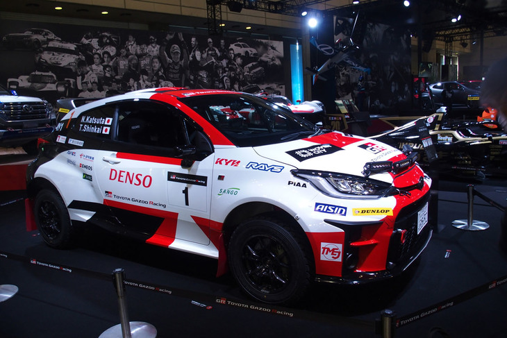 全日本ラリー選手権の2021年参戦車両「GR YARIS GR4 Rally」。