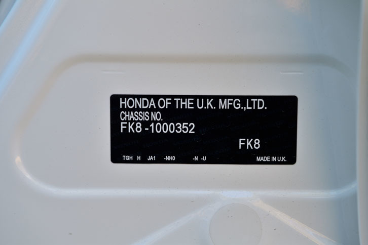 生産地はイギリス。Honda of The U.K. Manufacturing Ltd.（ウィルシャー州スウィンドン）で生産される輸入車である。
