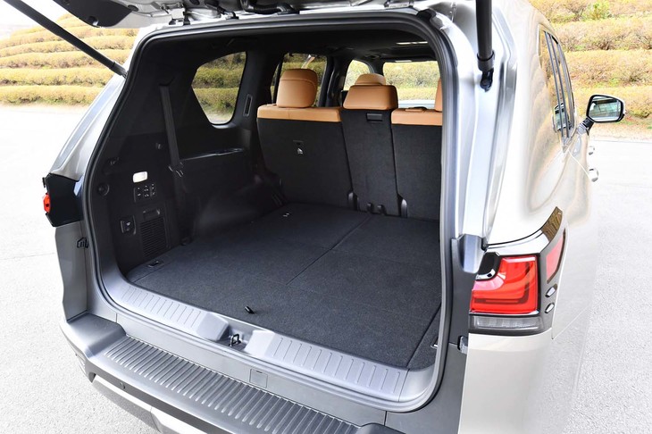 レクサスLX600（3列目シート格納時のラゲッジスペース）