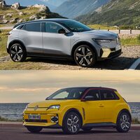 現行型「メガーヌE-TECHエレクトリック」（上）と「5 E-TECHエレクトリック」（下）。