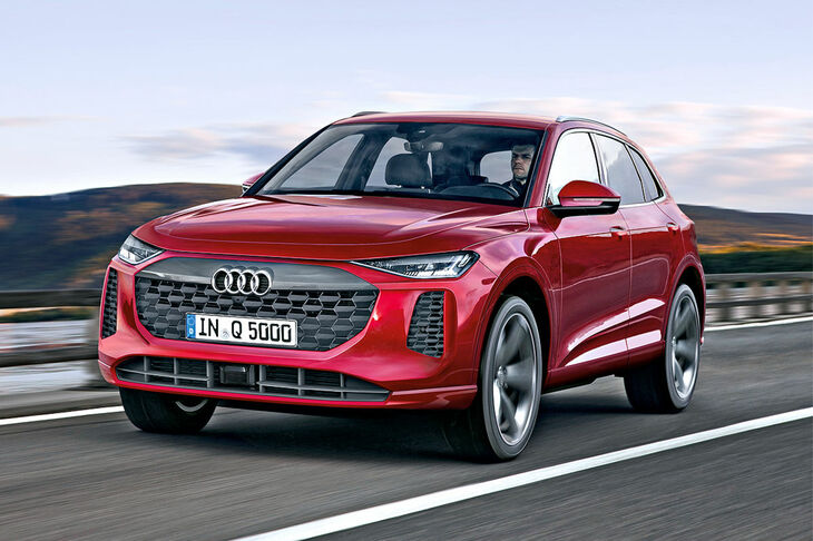 アウディQ5／市場投入時期：2024年。3代目となる「Q5」は、最後のモデルとなる可能性もある。その後継は、電気自動車となる。しかし、Q5もプラグインハイブリッドとして電動化される予定だ。