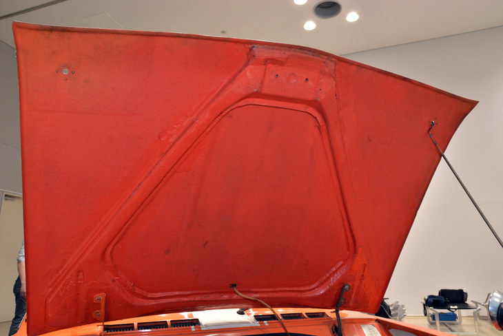 1972年式日産サニー1200クーペGX-5 特殊ツーリングカー（TS）仕様（ボンネット）