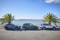 マイナーチェンジを受けた「スバル・フォレスター」（写真中央）をはじめ、各社の販売の中心を担うSUVのライバルをそろえました。パワーユニットの違いや、各車の強みをリポートします。（photo：田村孝介）