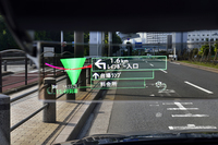 一般道をルート走行中、停車するとこのようなリスト表示に切り替わる。先の情報を停車時に確認可能。
