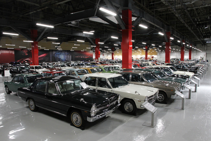 展示台数約300台という圧倒的なボリュームを誇る「日産ヘリテージコレクション」。