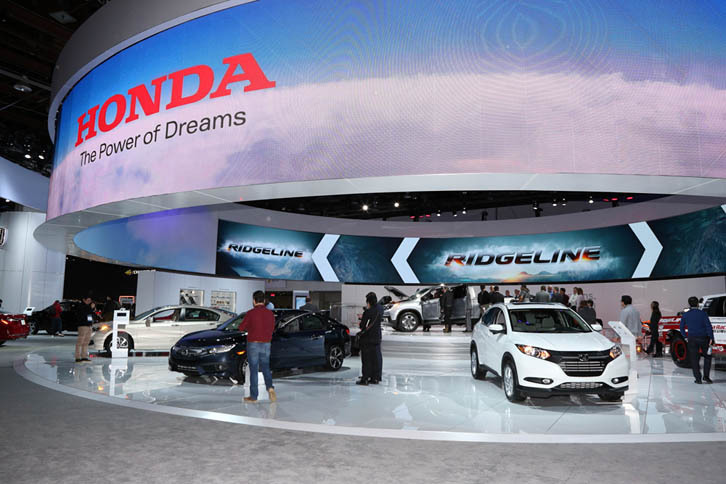 ホンダブースの様子。