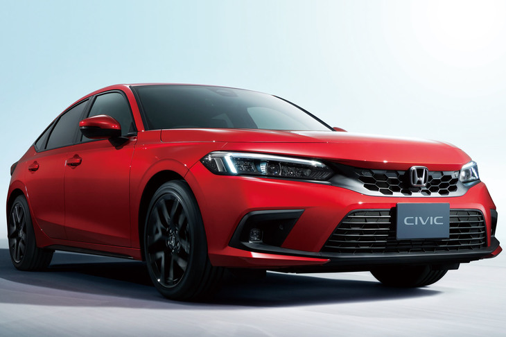 新型「ホンダ・シビック ハッチバック」。「タイプR」は2022年に登場する予定。