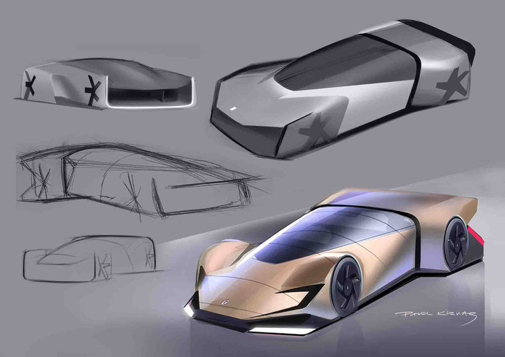 初めにインテリアありきだったが、確実に自動車としての躍動感を与えようとしている。