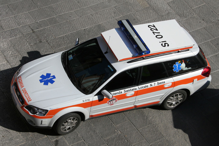 シエナ保健所で活躍している「レガシィ ツーリングワゴン」のドクターカー。（写真＝大矢アキオ）