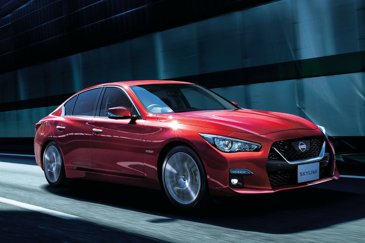 2019年7月16日に発表された最新型「スカイライン」でも、衝突被害軽減ブレーキの検知対象に歩行者が含まれるのはハイブリッド車のみとなっている。