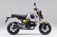 たくましい見た目の「ホンダ・グロム」は、2021年3月の改良で新開発の123ccエンジンを搭載。ABSも標準装備して、39万0500円の値を付ける。