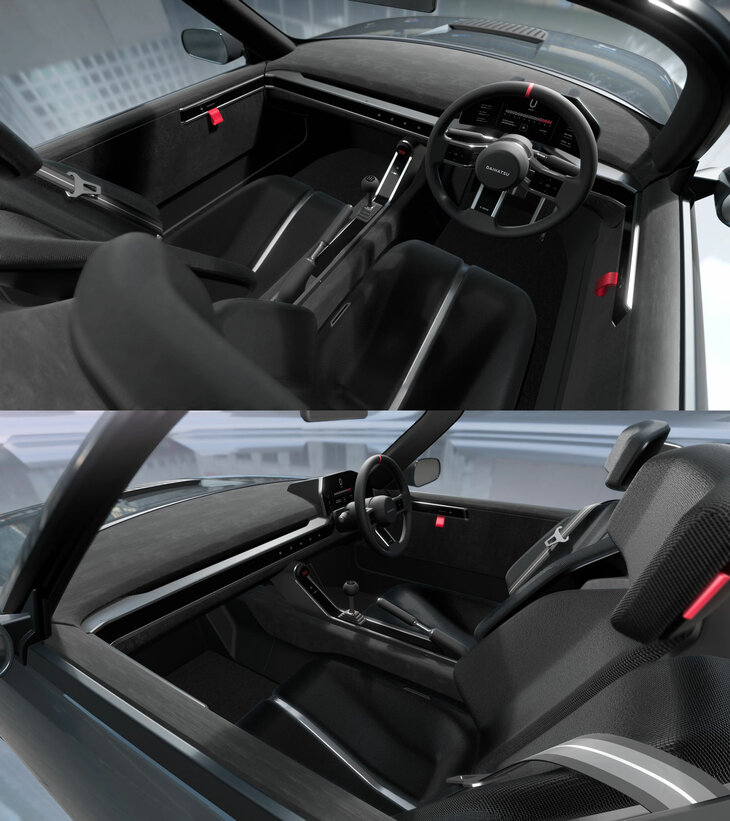 コンパクトスポーツらしく、インテリアはすっきりシンプル。非常に潔いデザインをしている。