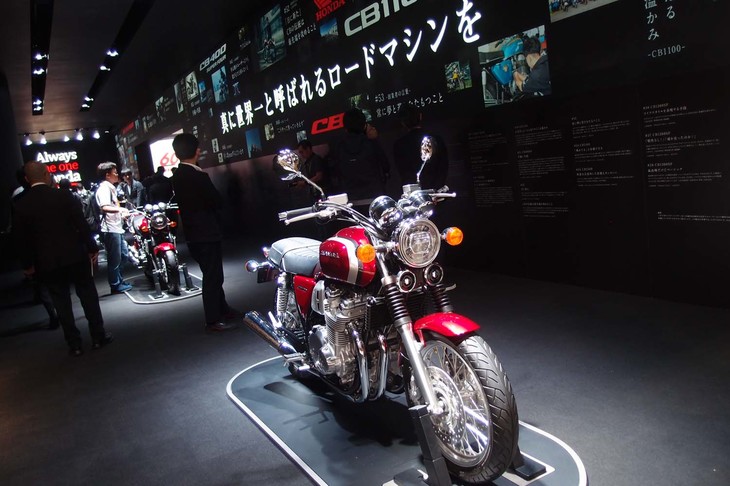 企画展の中には、現代の最新モデルも含まれる。写真は、クラシックな外観が特徴のネイキッドバイク「CB1100」。