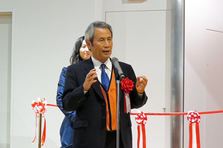 セレモニーでは長久手市長の吉田一平氏もあいさつし、発展する長久手市の現状や、トヨタ博物館の地域に対する貢献について紹介した。
