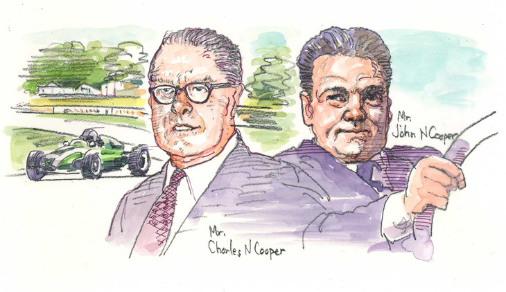 チャールズ・クーパー（左）とジョン・クーパー（右）。