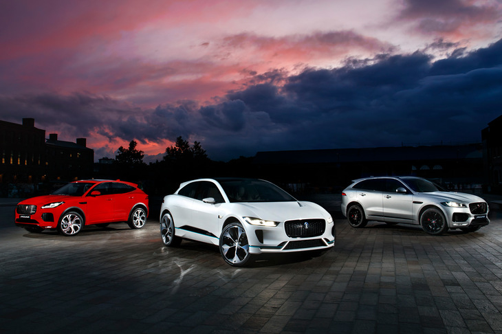 今日では、世界的なトレンドとなっているSUVも豊富にラインナップ。最新モデルの「I-PACE」は、先進的な高性能EVである。