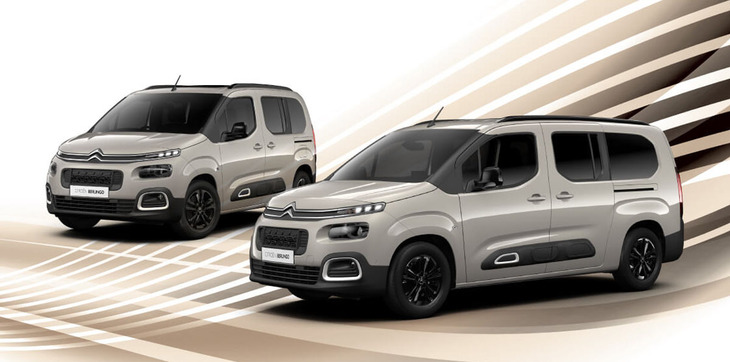 シトロエンの限定車、「ベルランゴ エディション サーブル」（写真左）と「ベルランゴ ロング エディション サーブル」（同右）。