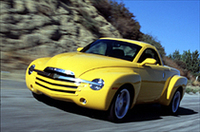 新世代ピックアップ、シボレーSSR。このショーで話題になったのをきっかけに、市販化されることになった。