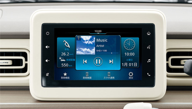 ラパン 純正ディスプレイオーディオ 美品】スズキ純正 ディスプレイ