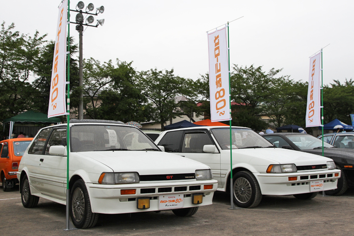 双子の1986年「トヨタ・カローラFX-GTリミテッド」。欧州市場を主眼に開発されたカローラ初のハッチバックが初代FX。GTは「ワンダーシビック」の「Si」のライバルだった。