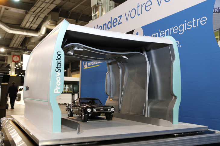 「プルーブステーション」の縮尺模型。すでに、フランス国内のスーパーマーケット、カルフールの3拠点で稼働している。