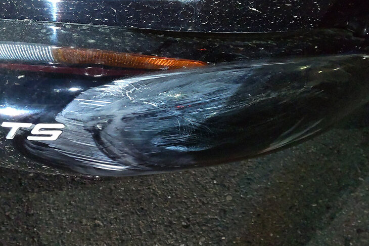 現場で撮影した傷の様子。当時は「ペンキで上塗りすればOKな程度かな」と思っていたのだが……。