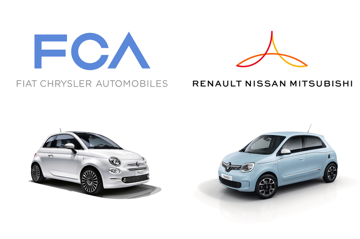 FCA（左）とルノー（右）の経営統合が破談になってから5カ月足らず。FCAが再度の交渉相手に選んだのは、またもフランス系の企業連合だった。
