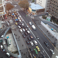 同じく銀座。東京サラリーマン時代のボクにとって、B級海外映画の宝庫であった銀座シネパトス跡（道路の両側）は、いまも工事が続いていた。
