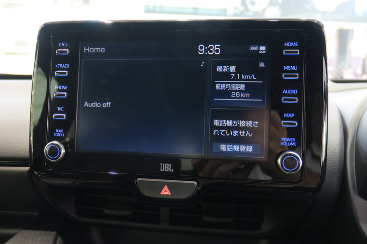 トヨタGRヤリスRZ（インフォテインメントシステム）