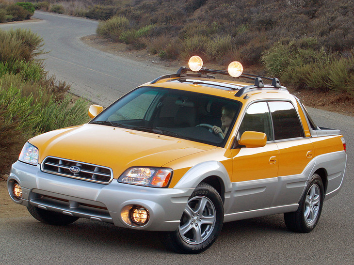 「スバル・バハ」。2.5リッターSOHCのフラット4を搭載、2003年から2006年までアメリカ工場でつくられたダブルピックアップ。
