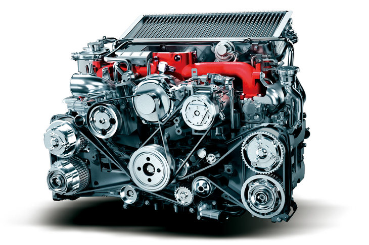 現行型「スバルWRX STI」に搭載されるEJ20エンジン。