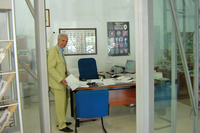 かつてこのショールームに存在した個室。2005年撮影。