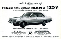 こちらも当時のインポーターによる1979年「120Y（4代目サニー）」の広告