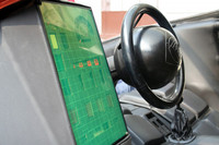 「ベルトーネ・ランチア・ストラトスHFゼロ」（1970年）の計器類。42年前の作品とは思えない未来感覚を見よ。