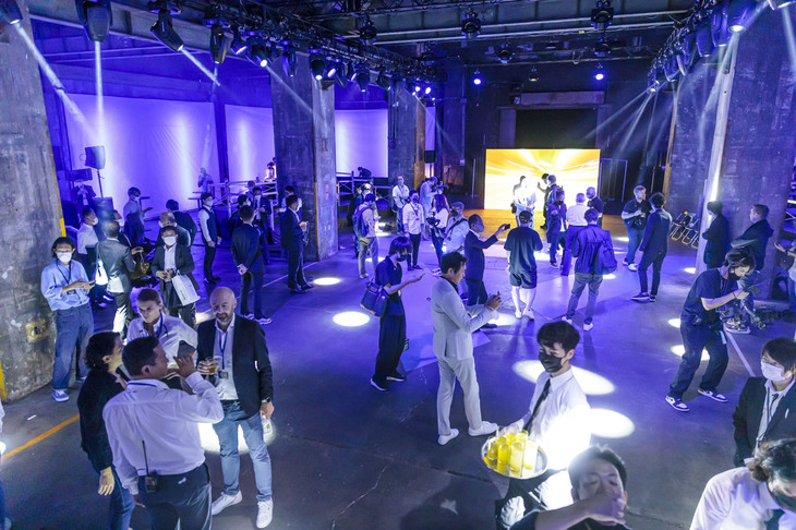 「A110 R」発表会場の様子。