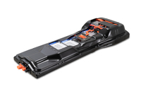 「サクラ」に搭載されるバッテリーパック。エンビジョンAESC製で、「デイズ」のフロアパネル形状に合わせた設計となっている。