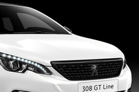 ブラックのフロントグリル中央に、ダーククロームライオンエンブレムが備わる。