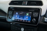 スマートフォンとの連携により、クルマから離れた状態でバッテリー残量を確認したり、乗車前にエアコンを作動させたりといった操作ができる。