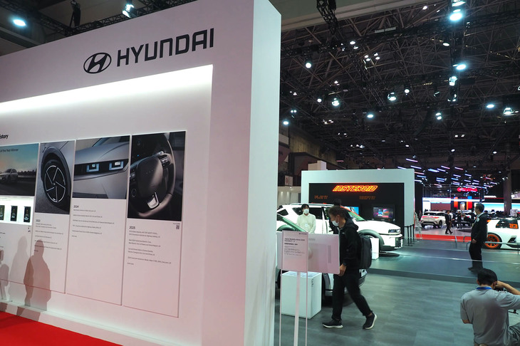 ヒョンデブースの様子。