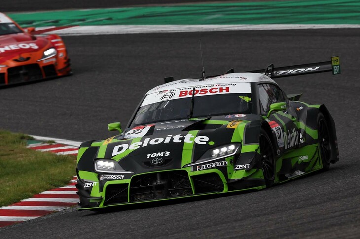 SUPER GT第3戦を制した笹原右京／ジュリアーノ・アレジ組のNo.37 Deloitte TOM'S GR Supra。（写真提供 GTA）